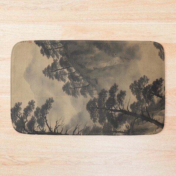Item preview, Japanese mountain landscape shrouded in dense fog designed and sold by Mianku | Für das Leben.