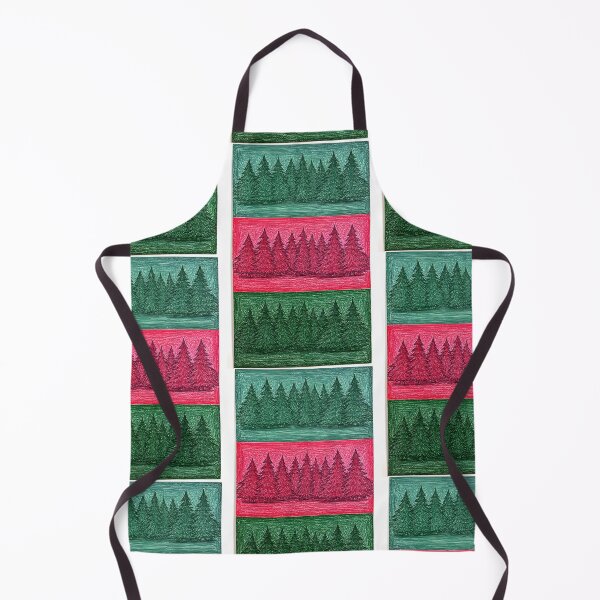 Item preview, Christmas trees, three-part wax crayon drawing designed and sold by Mianku | Für das Leben.