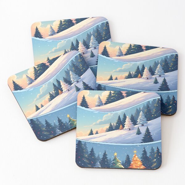 Item preview, gentle, snow-covered hilly landscape under a light blue sky designed and sold by Mianku | Für das Leben.