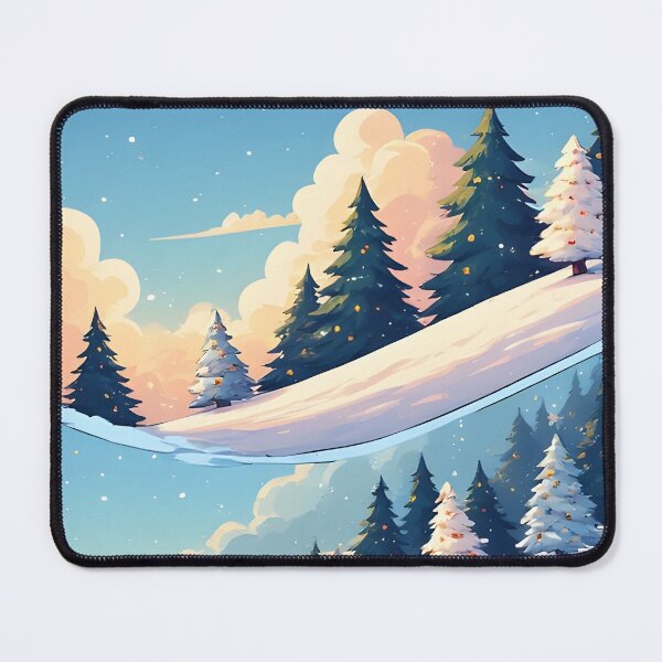 Item preview, gentle, snow-covered hilly landscape under a light blue sky designed and sold by Mianku | Für das Leben.
