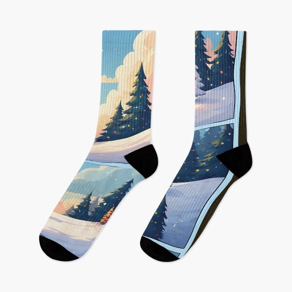 Item preview, gentle, snow-covered hilly landscape under a light blue sky designed and sold by Mianku | Für das Leben.