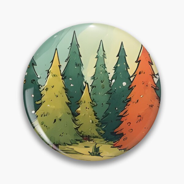 Item preview, Christmas trees covered in snow on a green meadow designed and sold by Mianku | Für das Leben.