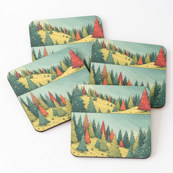 Item preview, Christmas trees covered in snow on a green meadow designed and sold by Mianku | Für das Leben.