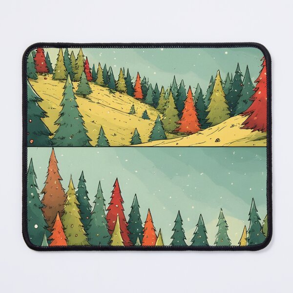 Item preview, Christmas trees covered in snow on a green meadow designed and sold by Mianku | Für das Leben.