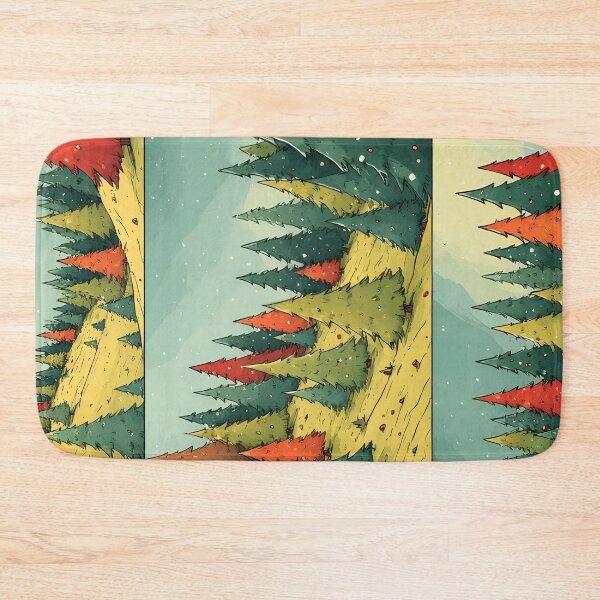 Item preview, Christmas trees covered in snow on a green meadow designed and sold by Mianku | Für das Leben.