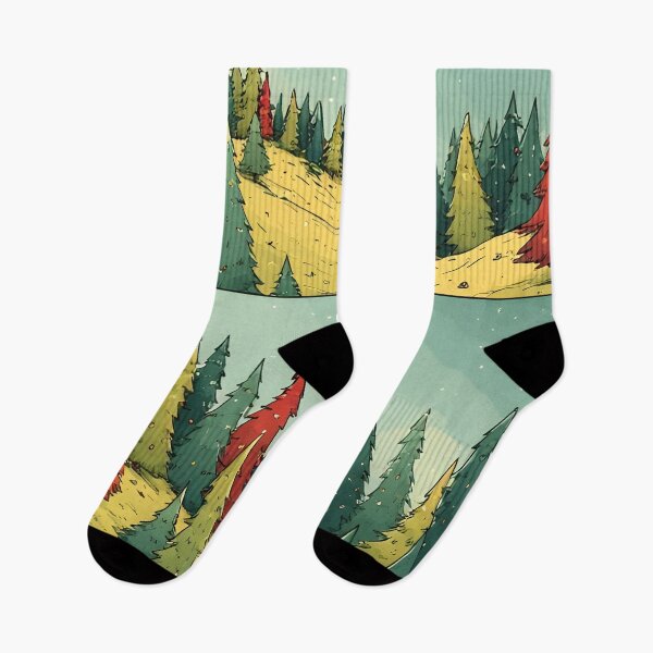Item preview, Christmas trees covered in snow on a green meadow designed and sold by Mianku | Für das Leben.