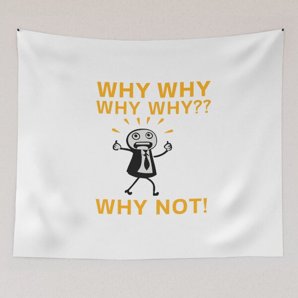 Item preview, Why Why Why Funny Overthinking Humor Design for Anxious Minds designed and sold by CyfroweMysli.