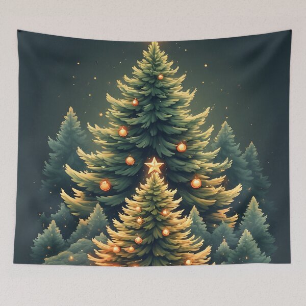 Item preview, Festive Christmas tree forest with star lighting designed and sold by Mianku | Für das Leben.