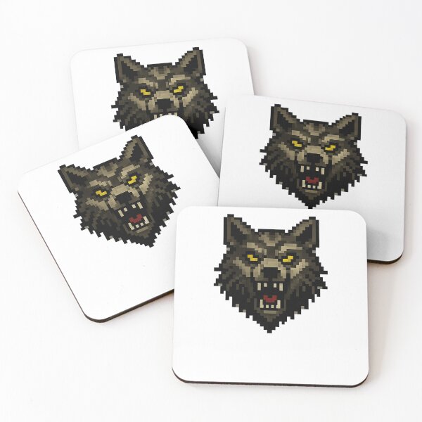 Item preview, Pixelated Wolf of the Night – Wolf Head designed and sold by NextNoob485.