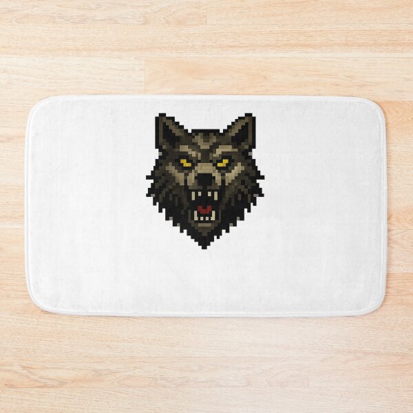 Item preview, Pixelated Wolf of the Night – Wolf Head designed and sold by NextNoob485.