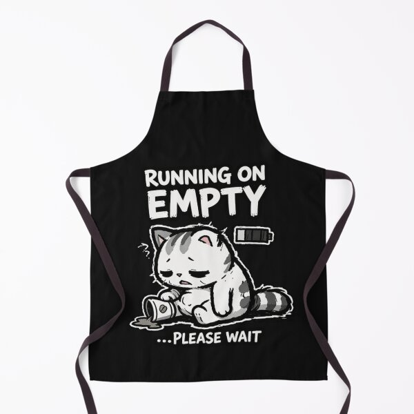 Item preview, Running On Empty Cat Shirt Funny Exhausted Cat Meme Low Battery Tired Cat Coffee Lover Tee designed and sold by AdicretorDesign.