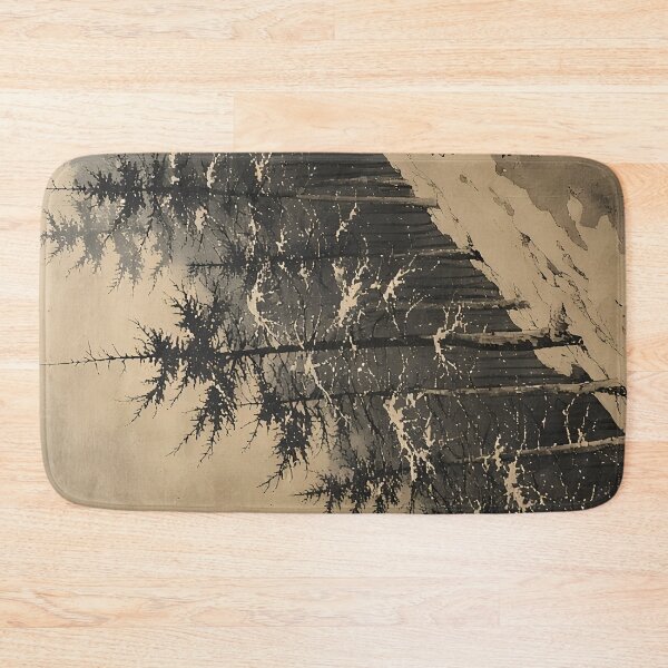 Item preview, Japanese snowy mountain landscape shrouded in dense fog designed and sold by Mianku | Für das Leben.