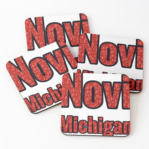 Item preview, Novi Michigan City Name With Red Rhinestone designed and sold by TheIconSmith.