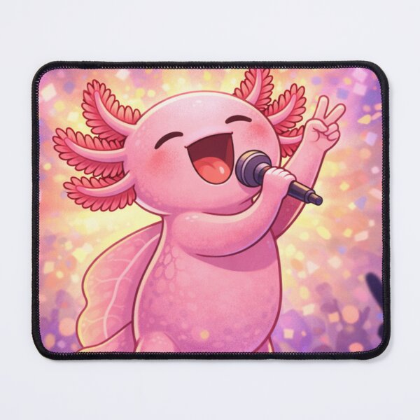 Item preview, Cute Kawaii Axolotl Singing designed and sold by BluebubbleTeashop.