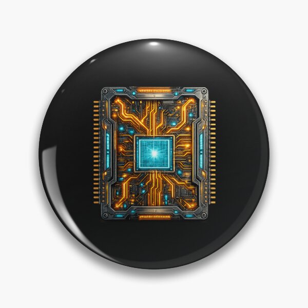 Item preview, Futuristic Glowing Circuit Core Panel designed and sold by MargueriteMami.