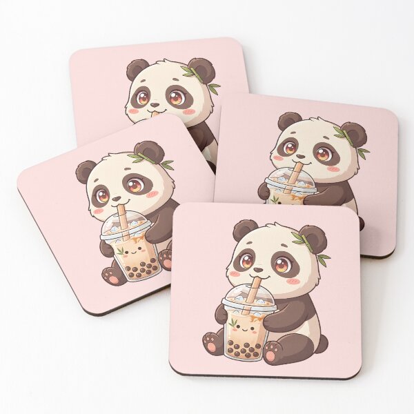 Item preview, Kawaii Anime Panda Drinking Bubble Tea - Cute Boba Lover designed and sold by WalterAdd.