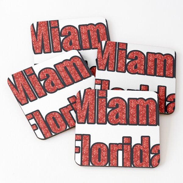 Item preview, Miami Florida City Name With Red Rhinestone designed and sold by TheIconSmith.