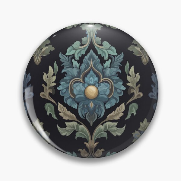 Item preview, Elegant Blue Baroque Damask Pattern designed and sold by RidaSalArt.