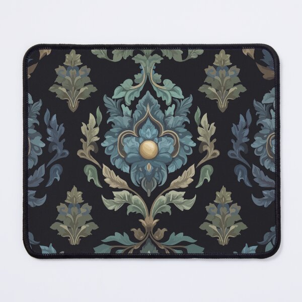 Item preview, Elegant Blue Baroque Damask Pattern designed and sold by RidaSalArt.