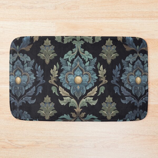 Item preview, Elegant Blue Baroque Damask Pattern designed and sold by RidaSalArt.