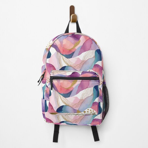 Item preview, Pastel Abstract Wave Pattern with Gold Accents – Elegant Modern Art Design designed and sold by RidaSalArt.