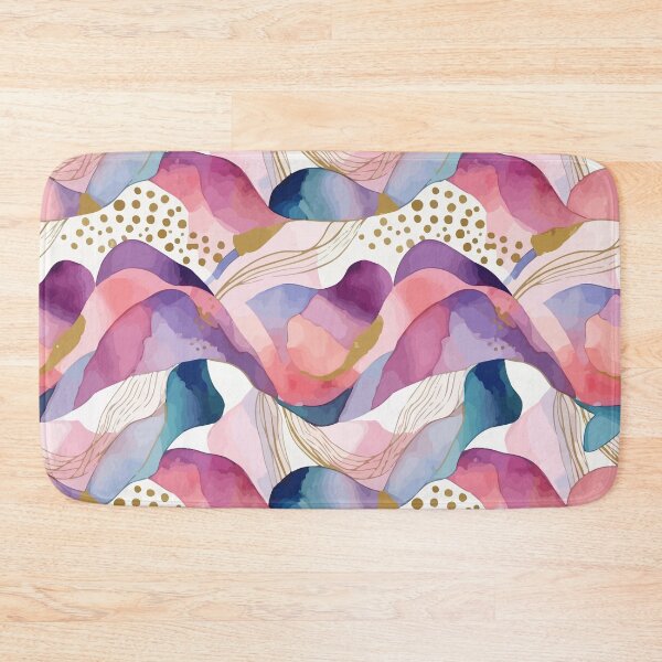 Item preview, Pastel Abstract Wave Pattern with Gold Accents – Elegant Modern Art Design designed and sold by RidaSalArt.