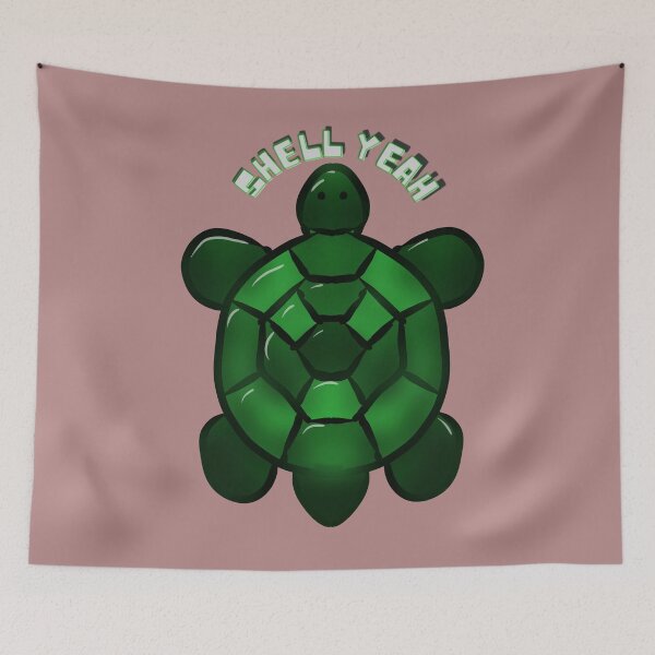 Item preview, Cute Turtle Shell Yeah Funny Pun Aesthetic Green Turtle Sticker Kawaii Animal Design designed and sold by HopeAndHustle.