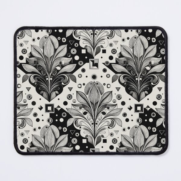 Item preview, Black and White Ornamental Geometric Pattern designed and sold by RidaSalArt.
