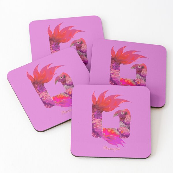 Item preview, Squircle Red Phoenyx - Phoenix Mythological Fantastic Fire Bird (Design by Alice CCI) designed and sold by VanyssaGraphics.