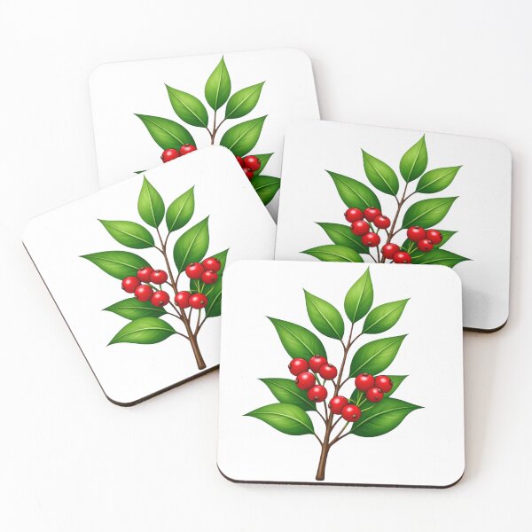 Item preview, Red Berry Branch Illustration – Winter Botanical Art, Christmas Plant Design, Festive Cottagecore Aesthetic designed and sold by Be-You-Vibes.