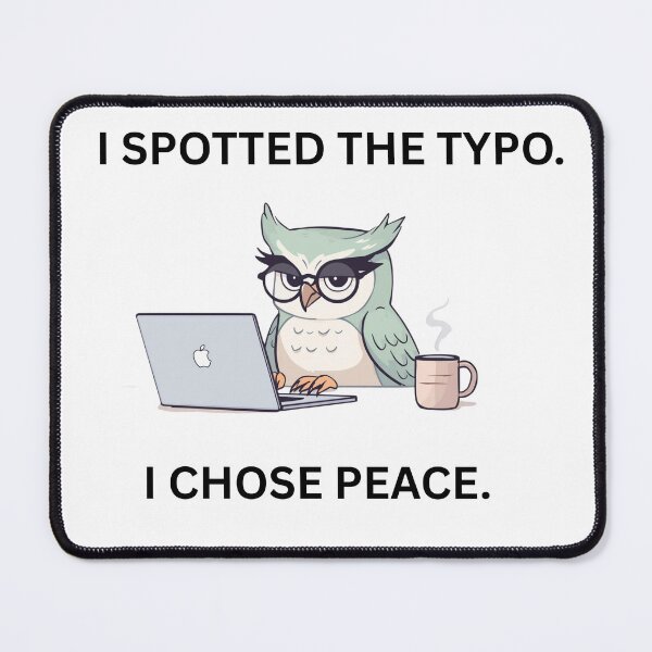 Item preview, Funny Grammar Mug – I Spotted the Typo I Chose Peace – Sarcastic Office Humor Gift designed and sold by jyotsanafinds.
