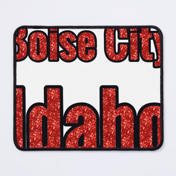 Item preview, Boise City Idaho, name, custom name, NamesandPlaces, Explore That City, travel, maps, wordwidesymbols, red, natural gemstone, enamel, neon, art, artistic, vintage, retro designed and sold by TheIconSmith.