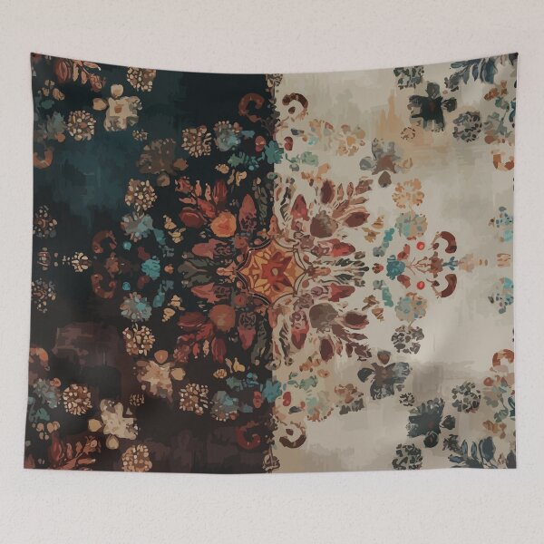 Item preview, Vintage Bohemian Floral Mandala Pattern designed and sold by RidaSalArt.