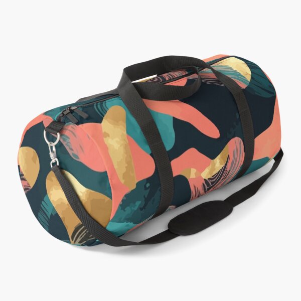 Item preview, Abstract Coral and Teal Pattern with Gold Accents designed and sold by RidaSalArt.