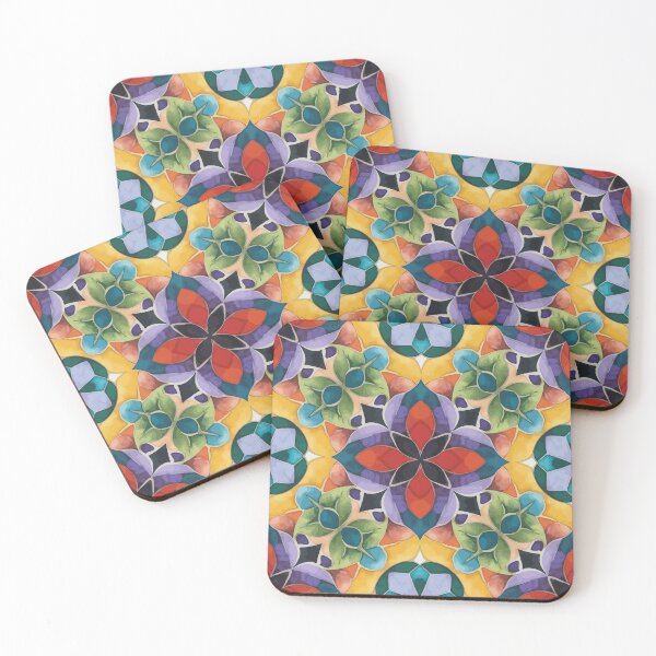 Item preview, Vibrant Geometric Mandala Pattern with Bright Colors designed and sold by RidaSalArt.