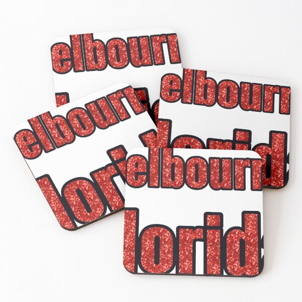 Item preview, Melbourne Florida City Name With Red Rhinestone designed and sold by TheIconSmith.