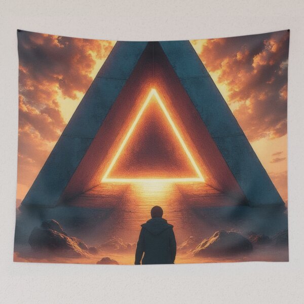 Item preview, Archaic pyramid and lone wanderer designed and sold by Mianku | Für das Leben.