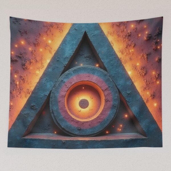 Item preview, Mystical triangle with a glowing circular eye designed and sold by Mianku | Für das Leben.