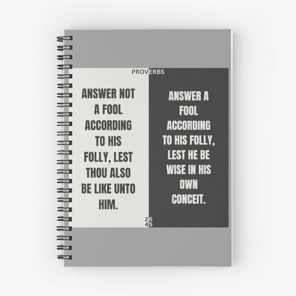 Item preview, Proverbs 26:4&5 designed and sold by Undonemadenew.