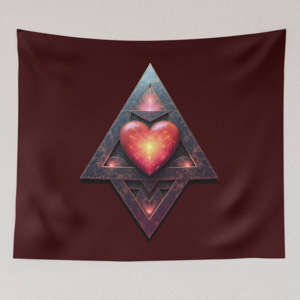 Item preview, Geometric arrow with glowing heart designed and sold by Mianku | Für das Leben.