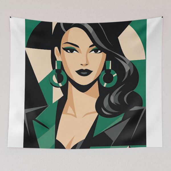 Item preview, Geometric Elegance – Modern Fashion Icon designed and sold by ForeverPrintsOK.