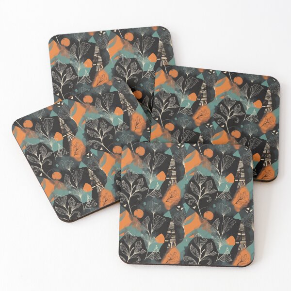 Item preview, Dark Abstract Botanical Pattern designed and sold by RidaSalArt.