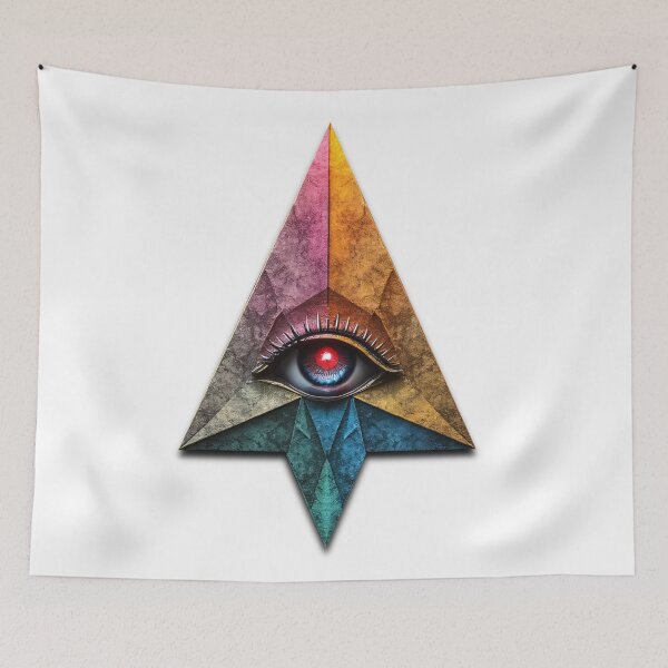 Item preview, geometric arrowhead with lens with eye designed and sold by Mianku | Für das Leben.