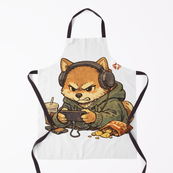 Item preview, Concentrated Gamer Dog – Illustration of a Pet Playing designed and sold by NextNoob485.