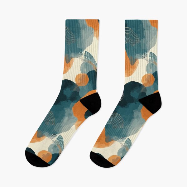 Item preview, Abstract Blue Orange Fluid Pattern designed and sold by RidaSalArt.