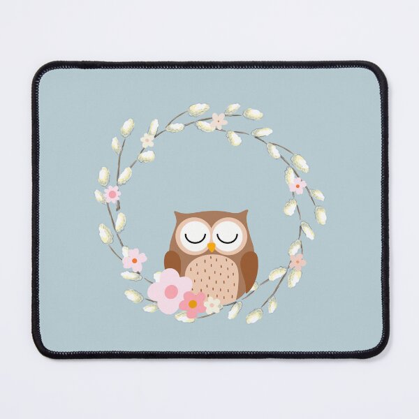 Item preview, easter owl with spring flowers designed and sold by AnulaArt.