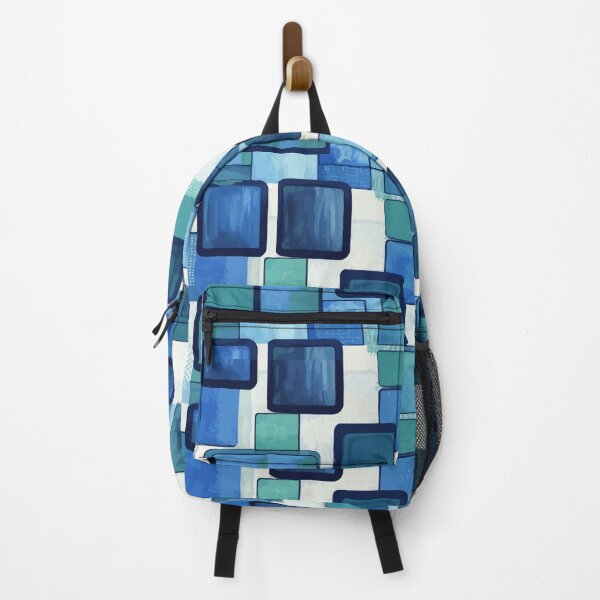 Item preview,  Blue Geometric Abstract Square Pattern designed and sold by RidaSalArt.