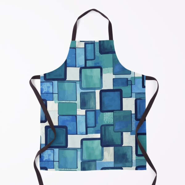 Item preview, Blue Geometric Abstract Square Pattern designed and sold by RidaSalArt.