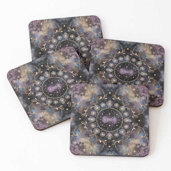 Item preview, Celestial Floral Mandala Nebula Pattern designed and sold by RidaSalArt.