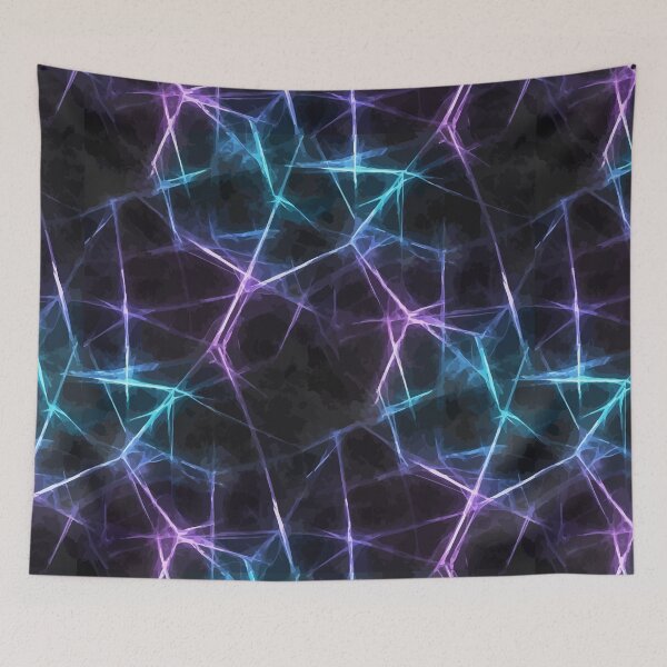 Item preview, Neon Cosmic Lightning Abstract Pattern designed and sold by RidaSalArt.